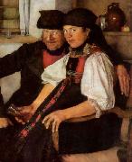 Wilhelm Leibl Das ungleiche Paar USA oil painting artist